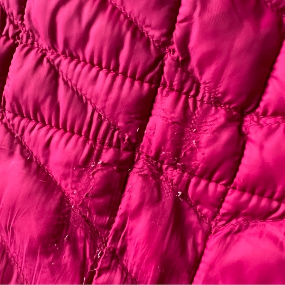The North Face Women's Hot Pink Quilted Hooded Long Puffer Jacket - Picture 9 of 16